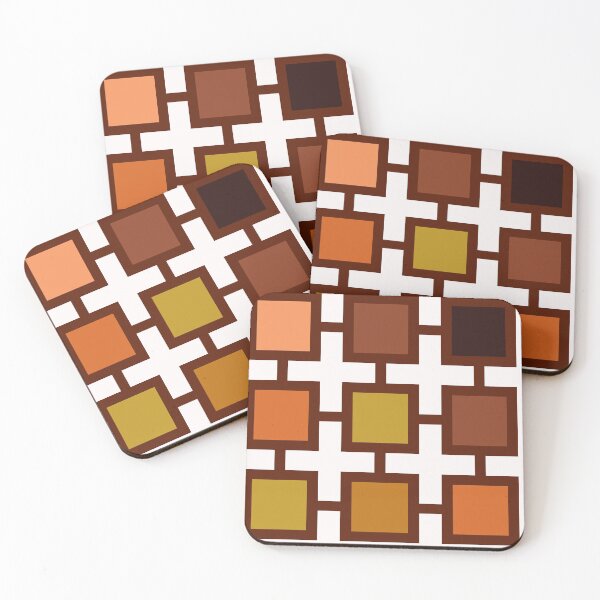 Item preview, Multi brown colour Polka square designed and sold by Patternsonly.