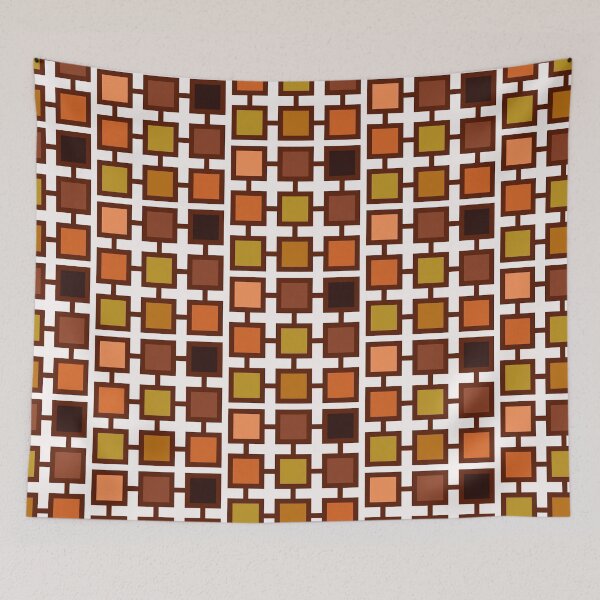 Item preview, Multi brown colour Polka square designed and sold by Patternsonly.