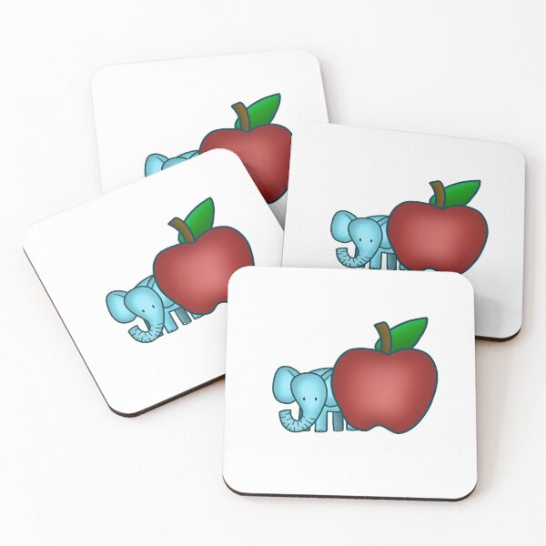 Item preview, Tiny Elephant, Giant Apple designed and sold by ClayDayArt.