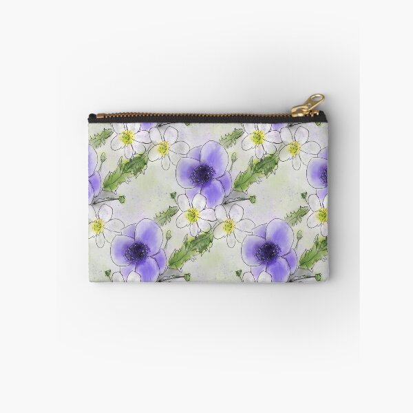 Item preview, Whimsical Purple and White Anemones designed and sold by Clare Walker.