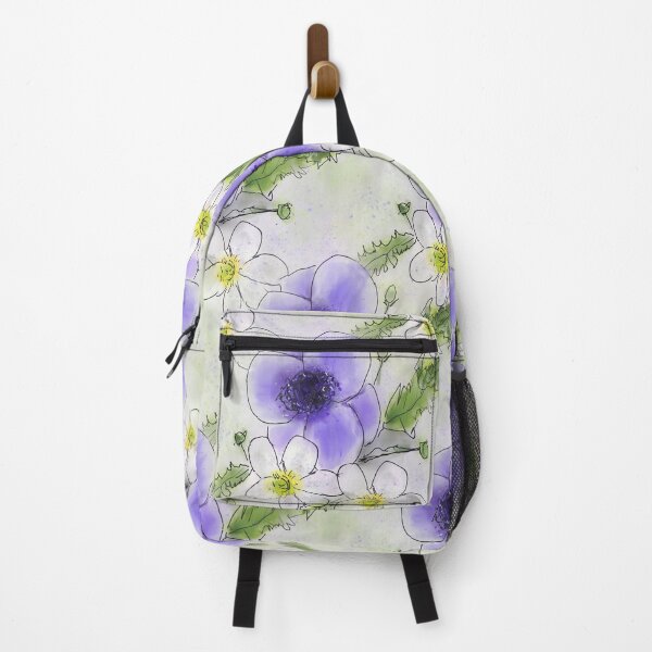 Item preview, Whimsical Purple and White Anemones designed and sold by Clare Walker.