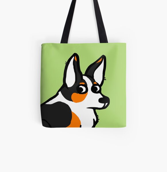 Sitting Corgi Tricolour Allover-Print Tote Bag