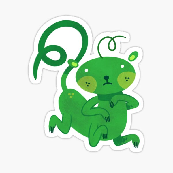 Green Kittypede Sticker