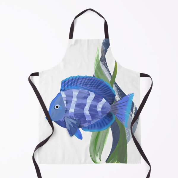 Item preview, Bright blue tropical fish watercolor illustration - Caroline Laursen Original designed and sold by Caroline Laursen.