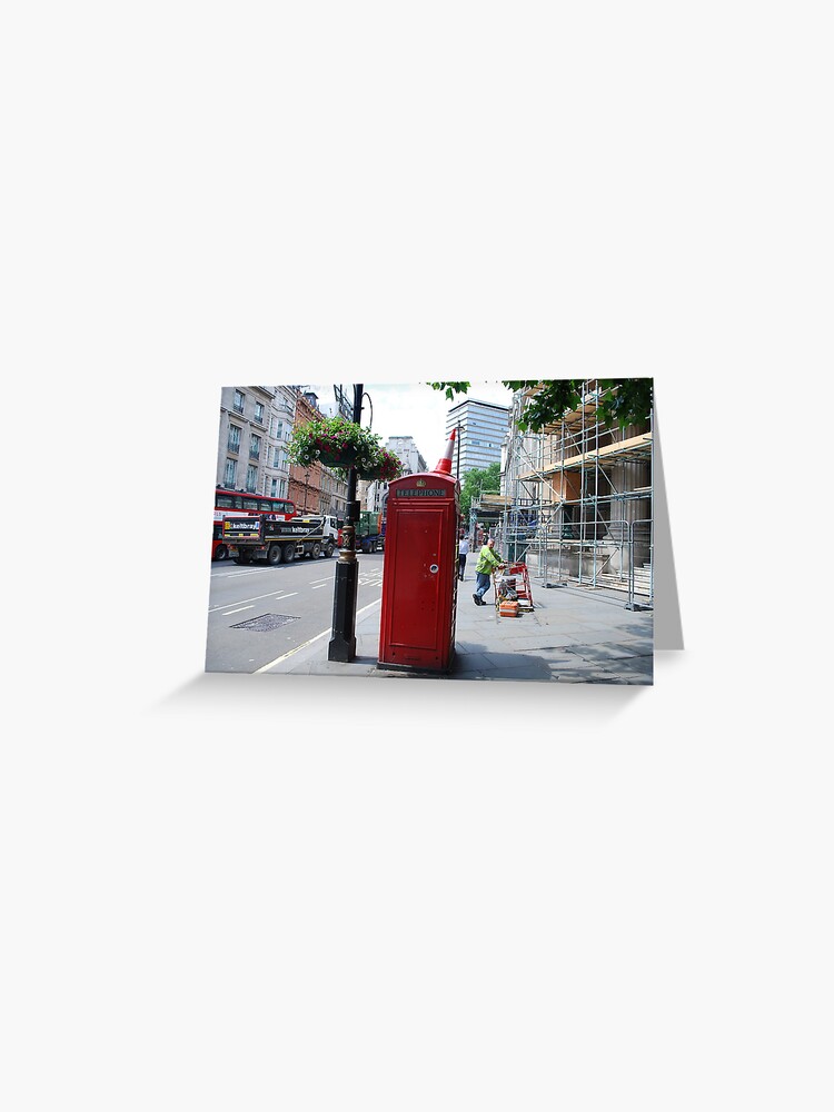 Thumbnail 1 of 2, Greeting Card, Iconic - Red Telephone Box London designed and sold by santoshputhran.