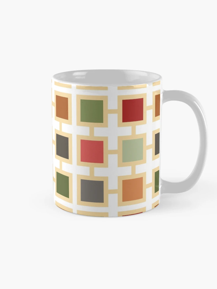 Thumbnail 3 of 6, Coffee Mug, Square pattern designed and sold by Patternsonly.