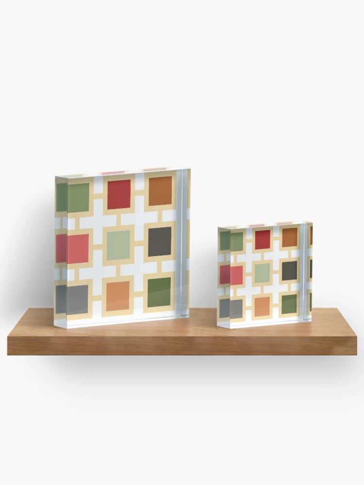 Thumbnail 3 of 5, Acrylic Block, Square pattern designed and sold by Patternsonly.