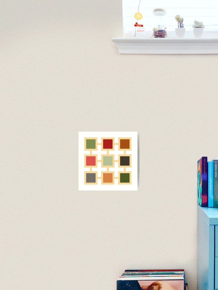 Thumbnail 2 of 3, Art Print, Square pattern designed and sold by Patternsonly.