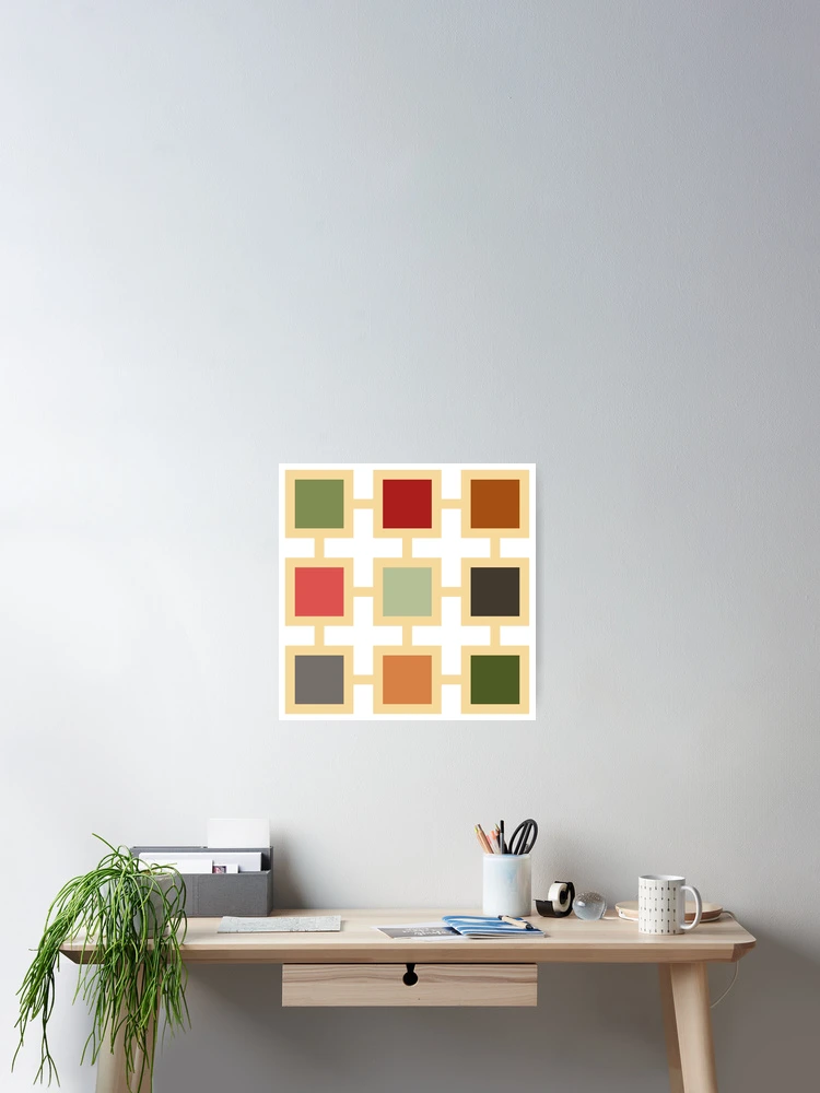 Thumbnail 2 of 3, Poster, Square pattern designed and sold by Patternsonly.