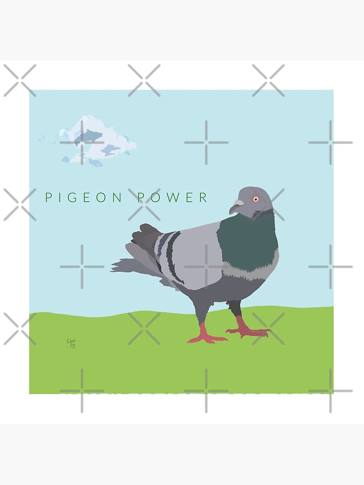 Thumbnail 2 of 2, Art Board Print, Pigeon Power designed and sold by LovelyDayArt.