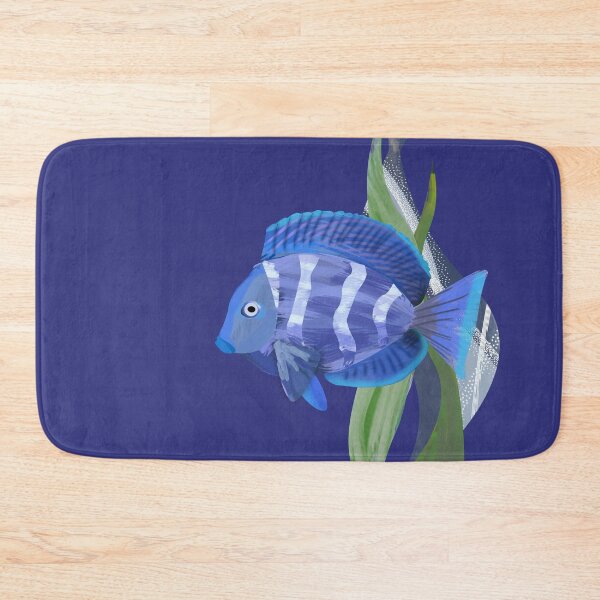 Item preview, Bright blue tropical fish watercolor illustration - Caroline Laursen Original designed and sold by Caroline Laursen.