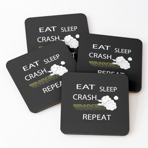 Item preview, Eat sleep crash repeat designed and sold by hicham4you.