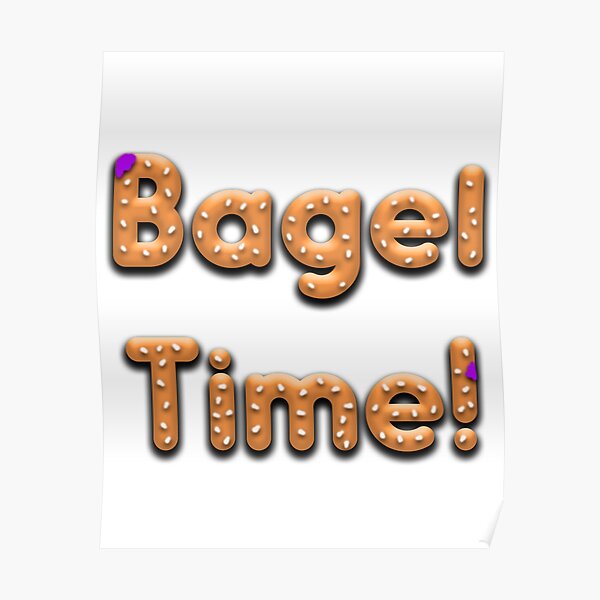 Bagel Time With Uncle Bruce logo Poster