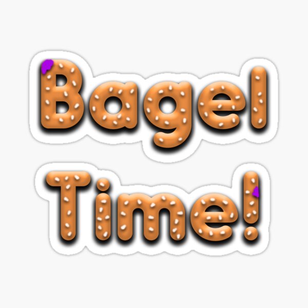 Bagel Time With Uncle Bruce logo Sticker