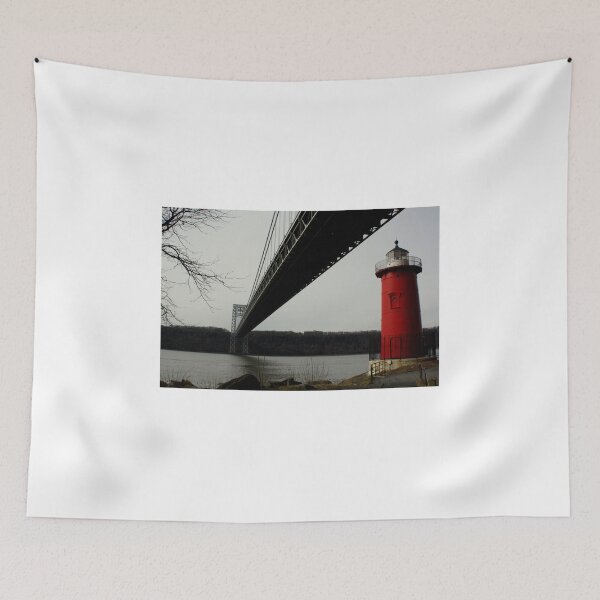 Item preview, Little Red Lighthouse & George Washington Bridge designed and sold by Amanda Vontobel Photography/Random Fandom Stuff.