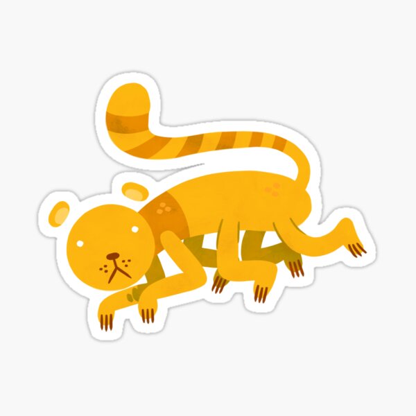 Yellow Kittypede Sticker
