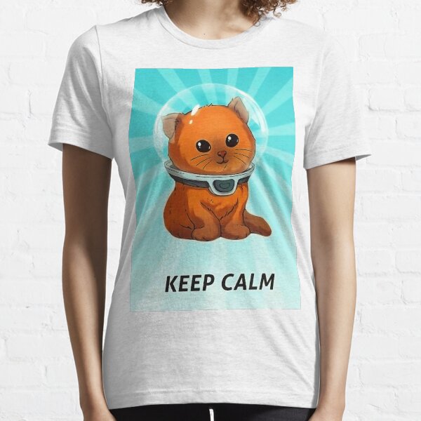 Subnautica Keep Calm Kitty Fixed Color Essential T-Shirt