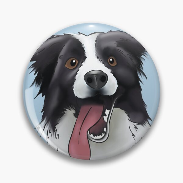 Item preview, Cute Smiling Black and White Border Collie Drawing | For Boarder Collie Owners | For Dog Lovers designed and sold by ElysianCreation.