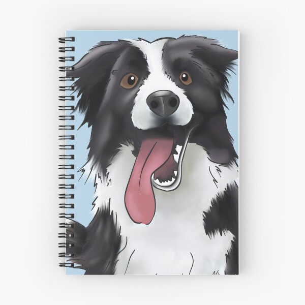 Item preview, Cute Smiling Black and White Border Collie Drawing | For Boarder Collie Owners | For Dog Lovers designed and sold by ElysianCreation.