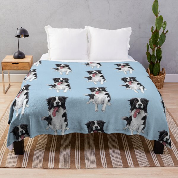 Item preview, Cute Smiling Black and White Border Collie Drawing | For Boarder Collie Owners | For Dog Lovers designed and sold by ElysianCreation.