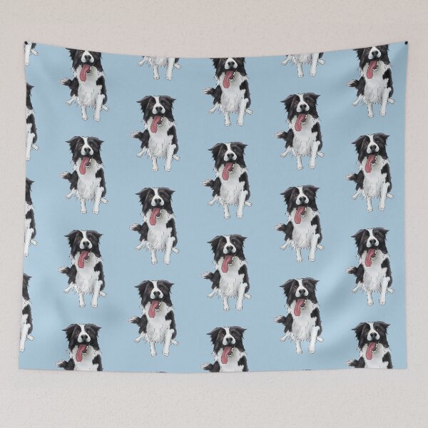 Item preview, Cute Smiling Black and White Border Collie Drawing | For Boarder Collie Owners | For Dog Lovers designed and sold by ElysianCreation.