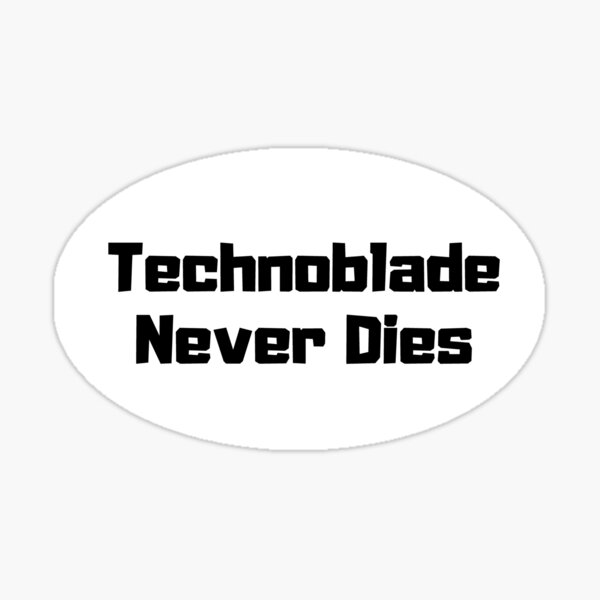 Technoblade never dies. Sticker for Sale by InniCat