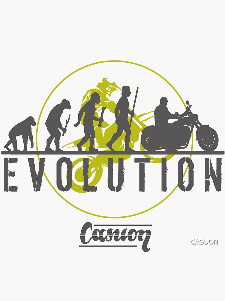 Thumbnail 3 of 3, Sticker, EVOLUTION- Graphics for Bikers designed and sold by CASUON.