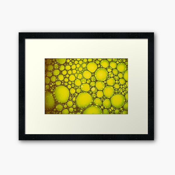 Item preview, Yellow Abstract Oil on Water Colour Modern Macro Art  designed and sold by NeonAbstracts.