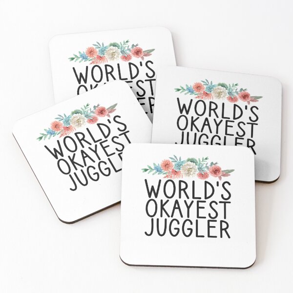 Item preview, World's Okayest Juggler / Funny Juggling Gift / Juggler Player Gift / Juggling Lover Saying / Gift for Jugglers / Floral Design designed and sold by Chamssou.
