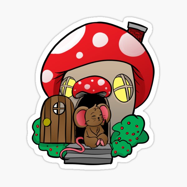 Mouse at Home Sticker