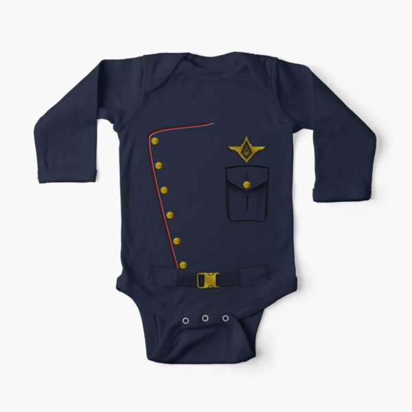 Battlestar Blues Long Sleeve Baby One-Piece