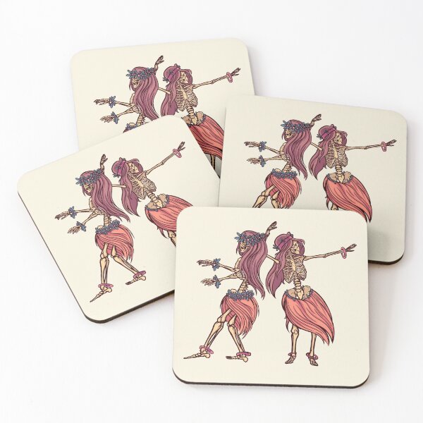 Item preview, Retro Skeleton Hula Girl Dancers designed and sold by SLAG-Creative.