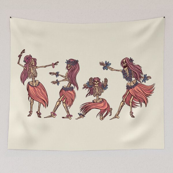 Item preview, Retro Skeleton Hula Girl Dancers designed and sold by SLAG-Creative.