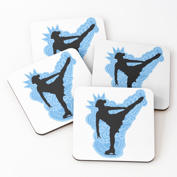 Item preview, Blue Figure Skating Doodle designed and sold by hannahgroft.