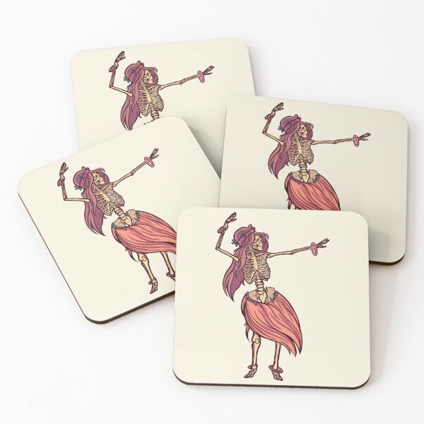 Item preview, Retro Skeleton Hula Girl Dancer designed and sold by SLAG-Creative.