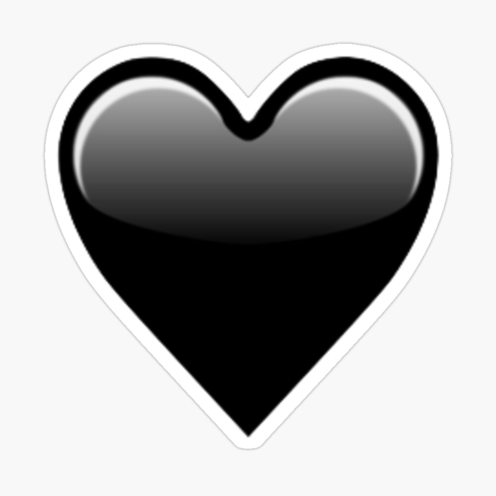 Black Heart Emoji Posters for Sale