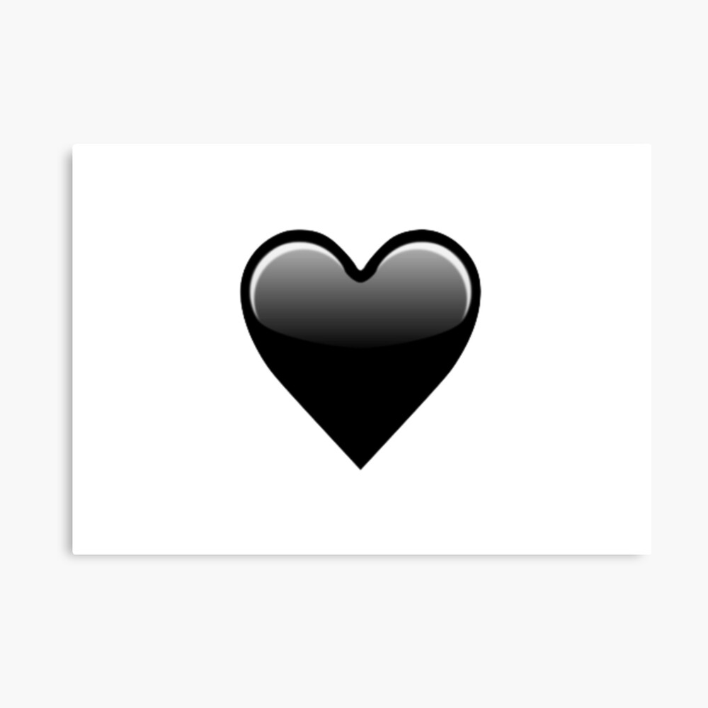 "schwarzes Herz Emoji" Leinwanddruck von newjerseygirl ...