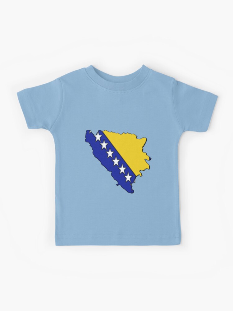 Bosnia and Herzegovina Map With Bosnian Herzegovinian Flag | Kids T-Shirt