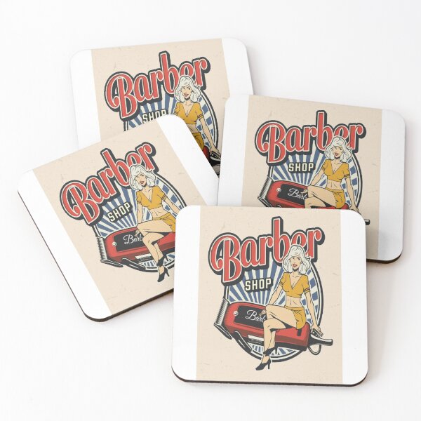 Aperçu de l'œuvre barber shop vintage pin up créée et vendue par metalriffer.