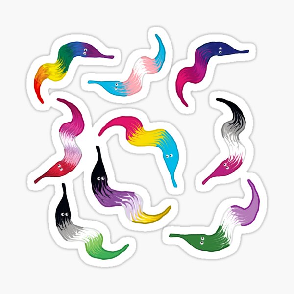 LGBTQ Worm On A String Sticker Pack Sticker