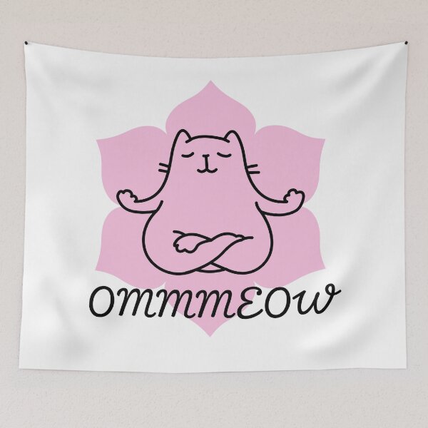 Item preview, Ommmeow funny yoga cat designed and sold by Yogawoman.