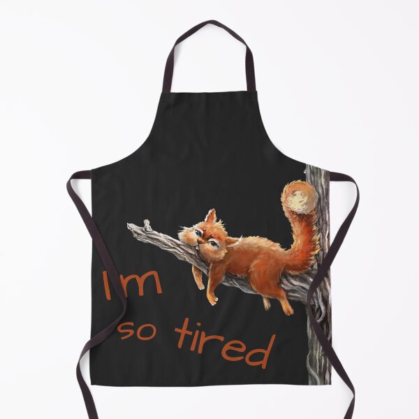 Item preview, "I am so tired" squirrel lays on a branch  designed and sold by CatCarrot.