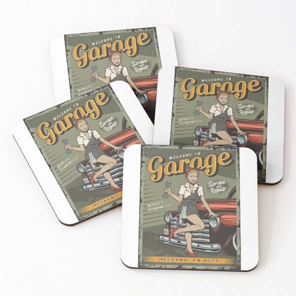 Aperçu de l'œuvre welcome to garage pin up créée et vendue par metalriffer.