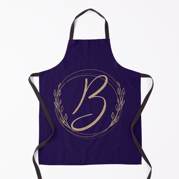 Item preview, Letter B - Gold leaves on blue designed and sold by Rionda.