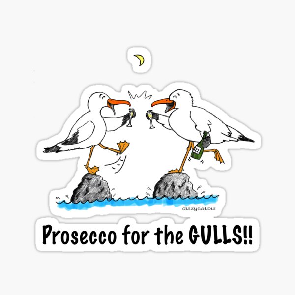 Item preview, Prosecco for the gulls designed and sold by dizzycatbiz.