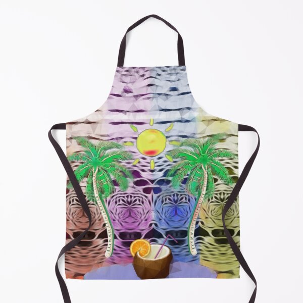 Item preview, Summer feeling - cocktail under palm trees. colorful mixed media design designed and sold by kikidu21.