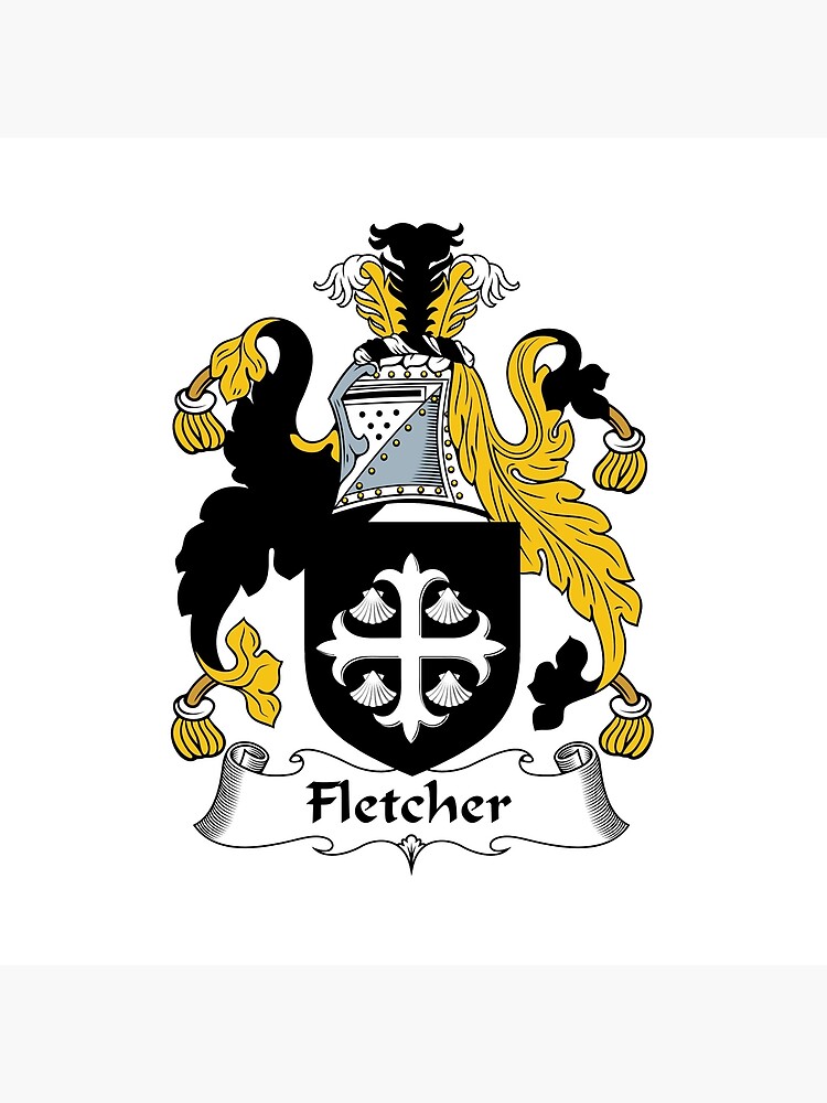 "Fletcher Coat of Arms / Fletcher Family Crest" Throw Pillow for Sale