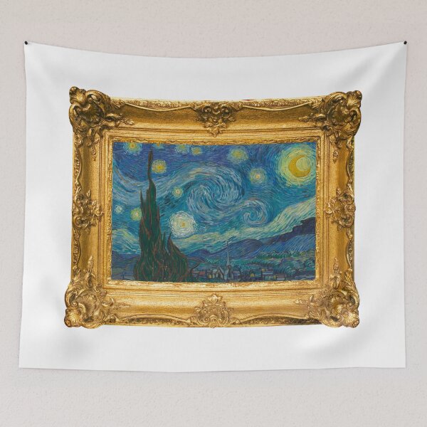Item preview, The Starry Night by Van Gogh In A Gold Frame designed and sold by PaulinaS.