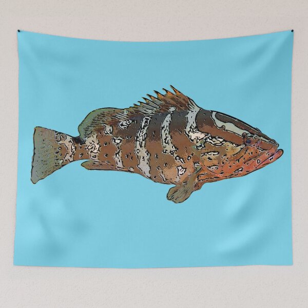 Item preview, Nassau Grouper Black Alternate Design designed and sold by designsasstultd.