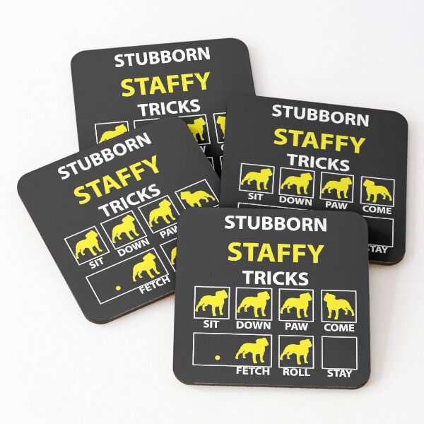 Item preview, Stubborn Staffy Tricks designed and sold by TheresPawprints.